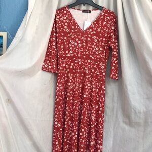 Bon Apple midi dress